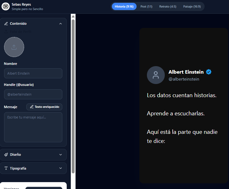 Creador de Plantillas de Redes Sociales